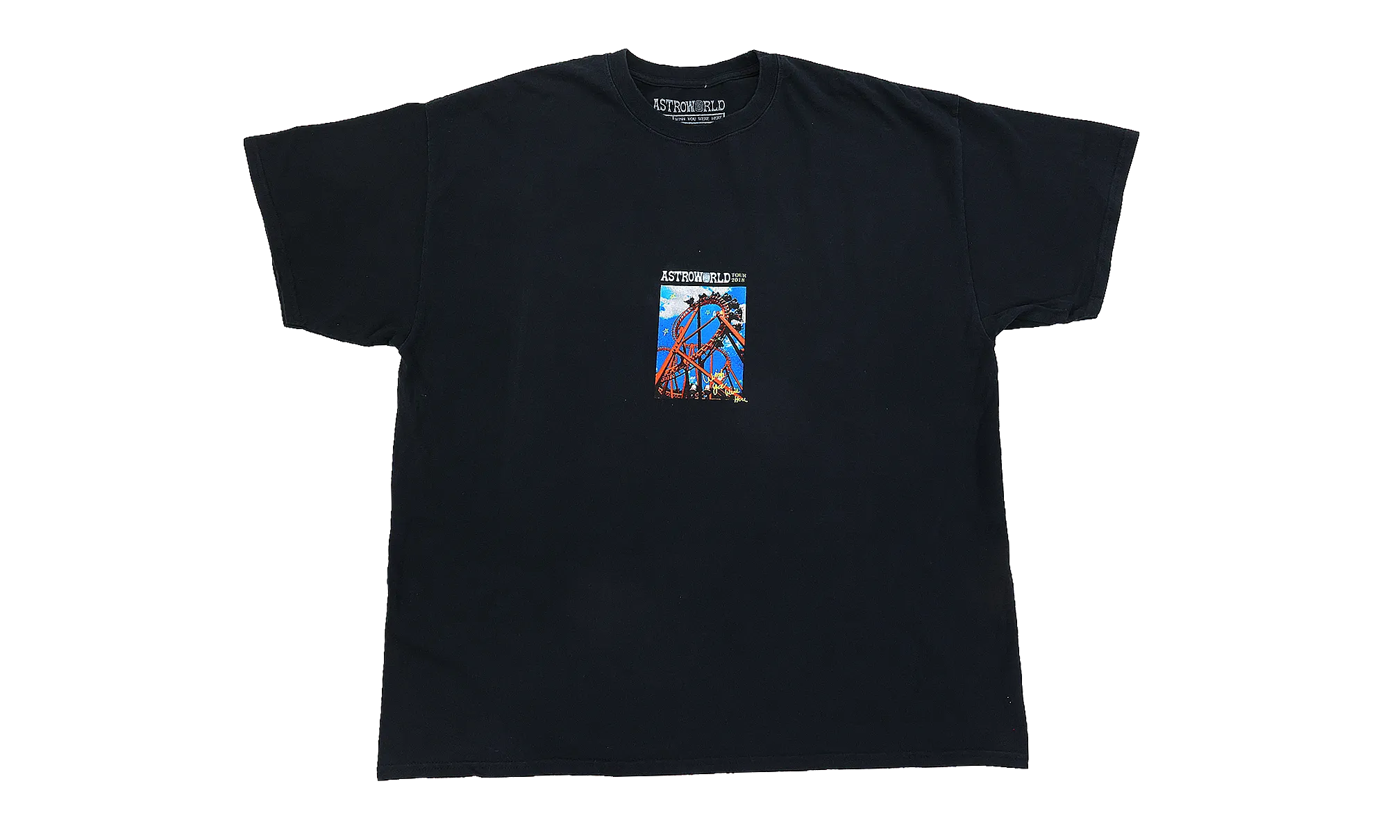 Travis Scott Astroworld Roller Coaster Tee Black