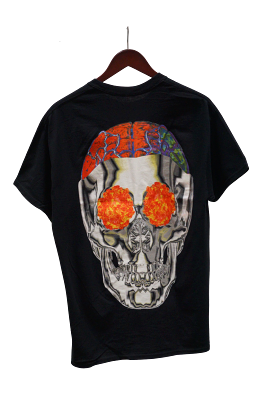 Travis Scott Birds Eye View Metallic Skull Tee Black