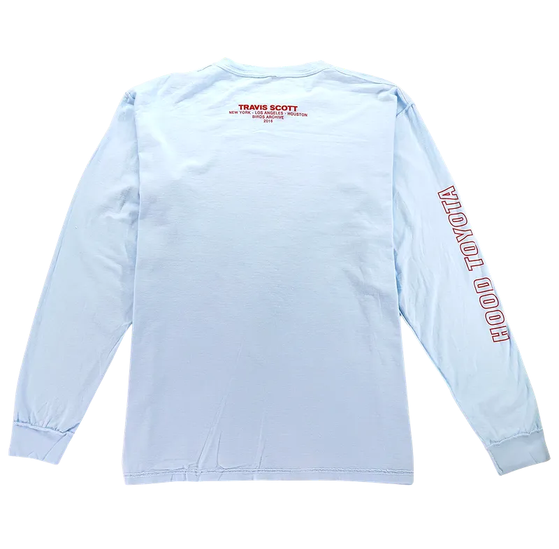 Travis Scott Birds The Ends Long Sleeve Tee Blue