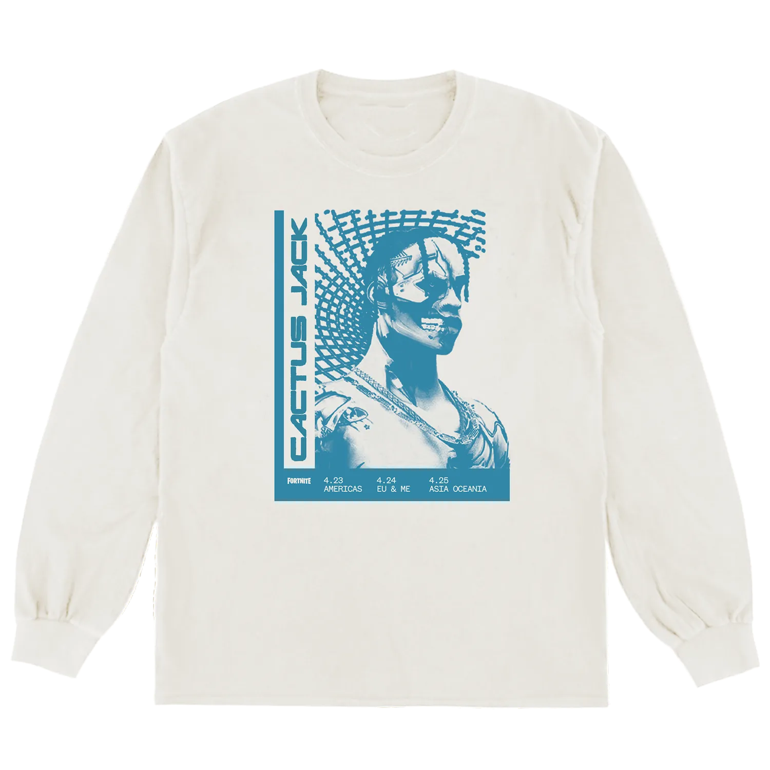 Travis Scott T-3500 Repeat L/S Tee White