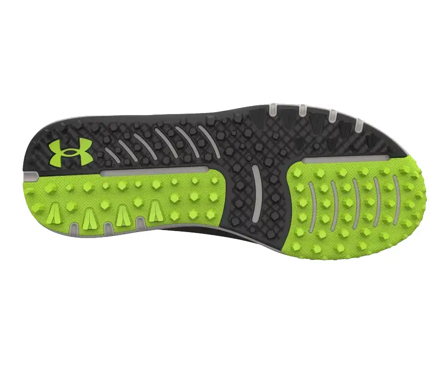 Under Armour Men's UA Charged Curry Spikeless Golf Shoes - Black/Ash/Lime