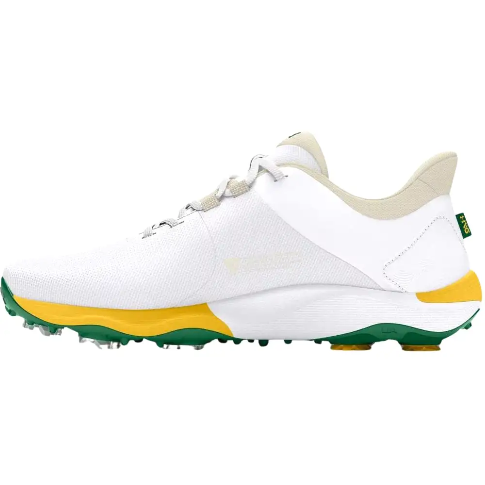 Under Armour Men's UA Drive Pro Patrons Edition Golf Shoes - White/Silt/Classic Green