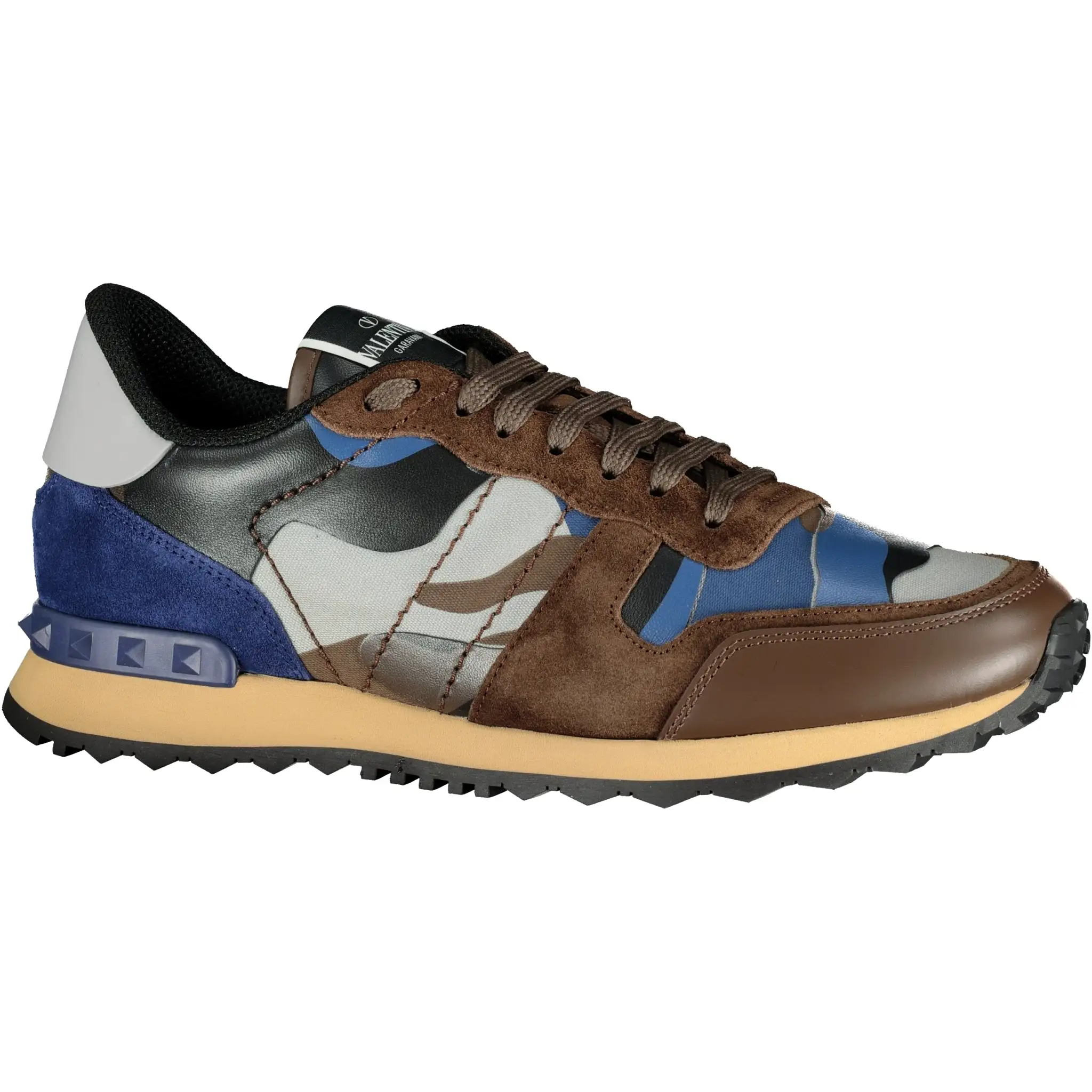 VALENTINO  BROWN & BLUE ROCKRUNNER TRAINERS