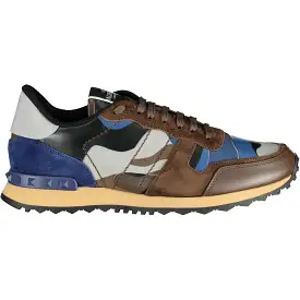 VALENTINO  BROWN & BLUE ROCKRUNNER TRAINERS