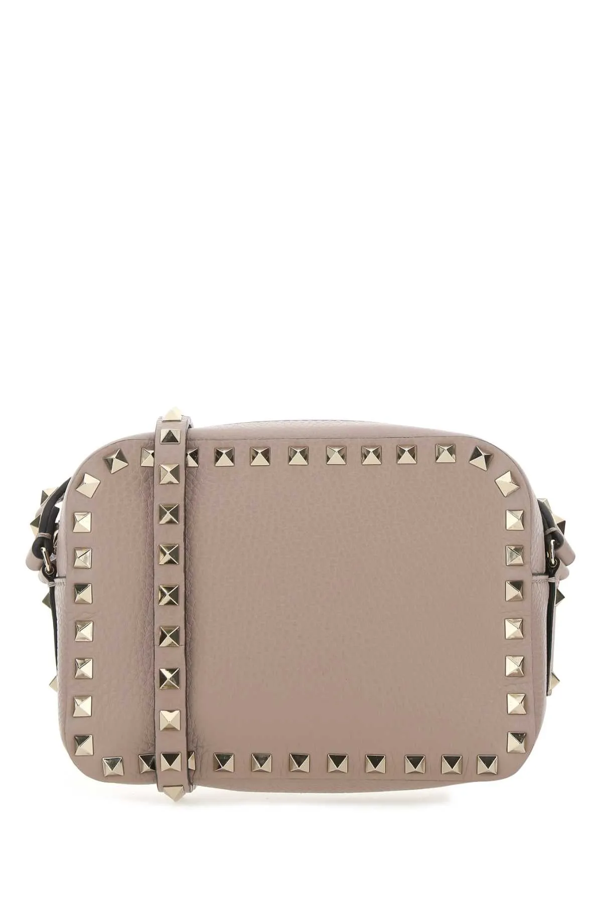 Valentino Garavani Antiqued Pink Leather Rockstud Crossbody Bag