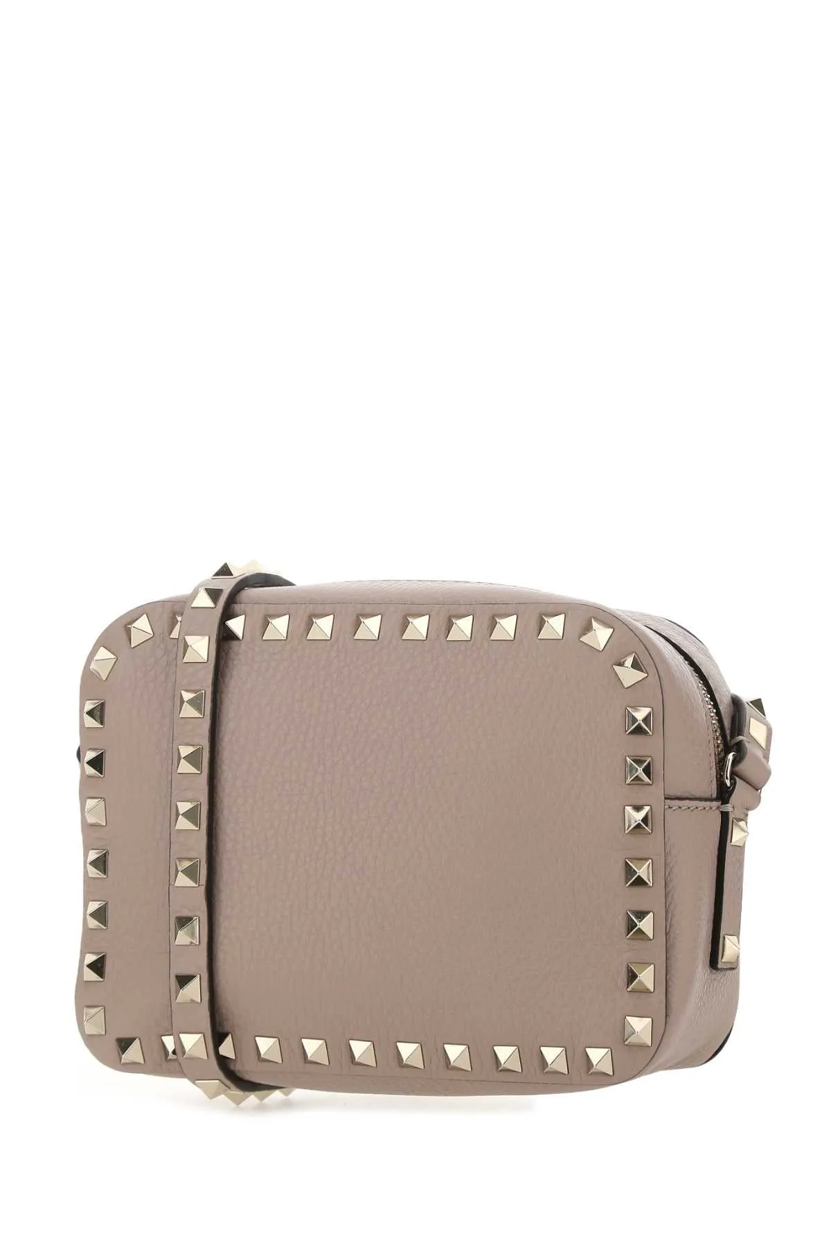 Valentino Garavani Antiqued Pink Leather Rockstud Crossbody Bag