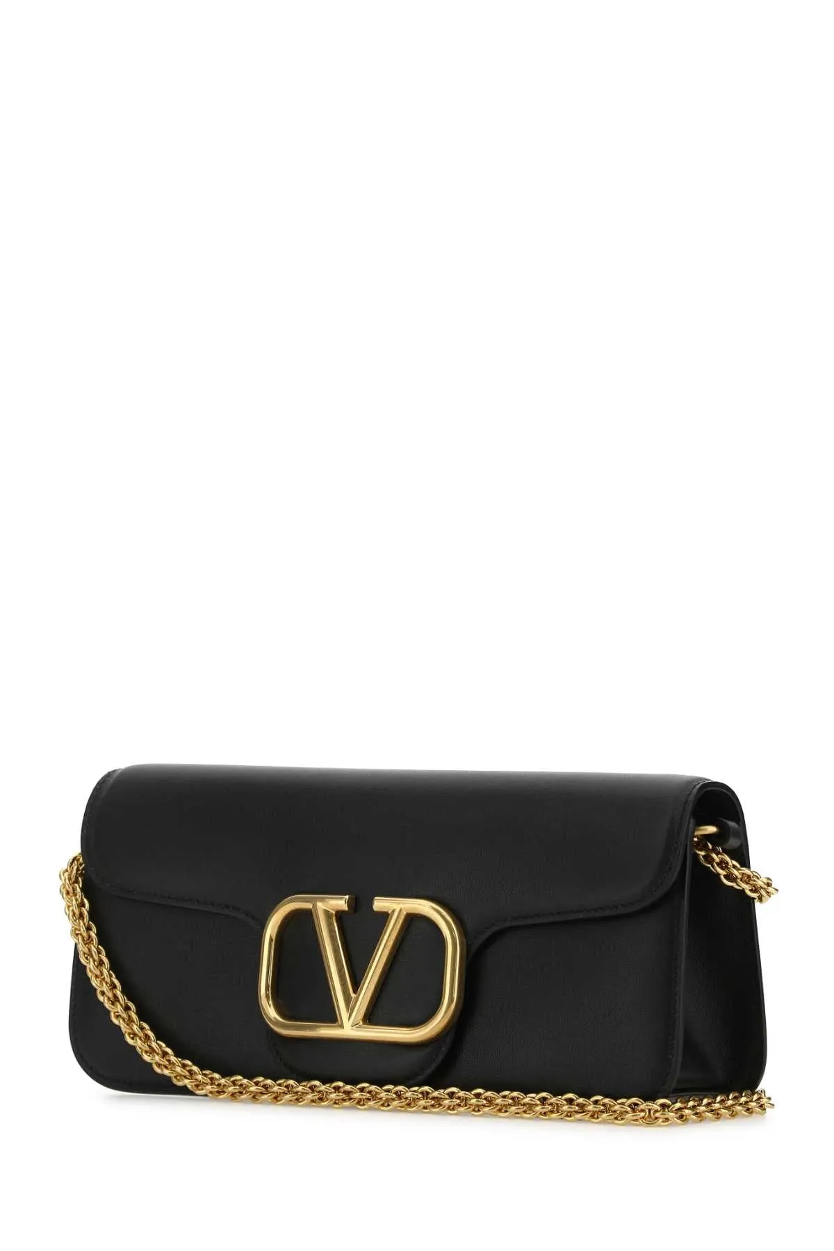 Valentino Garavani Black Leather Loc Handbag