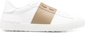 Valentino Garavani Open contrasting-band leather sneakers White