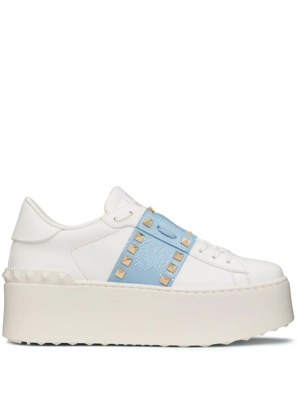 Valentino Garavani stud-embellished flatform sneakers - White