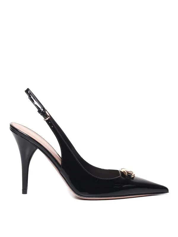 Valentino Garavani The Bold Edition Vlogo Patent Slingback Pumps