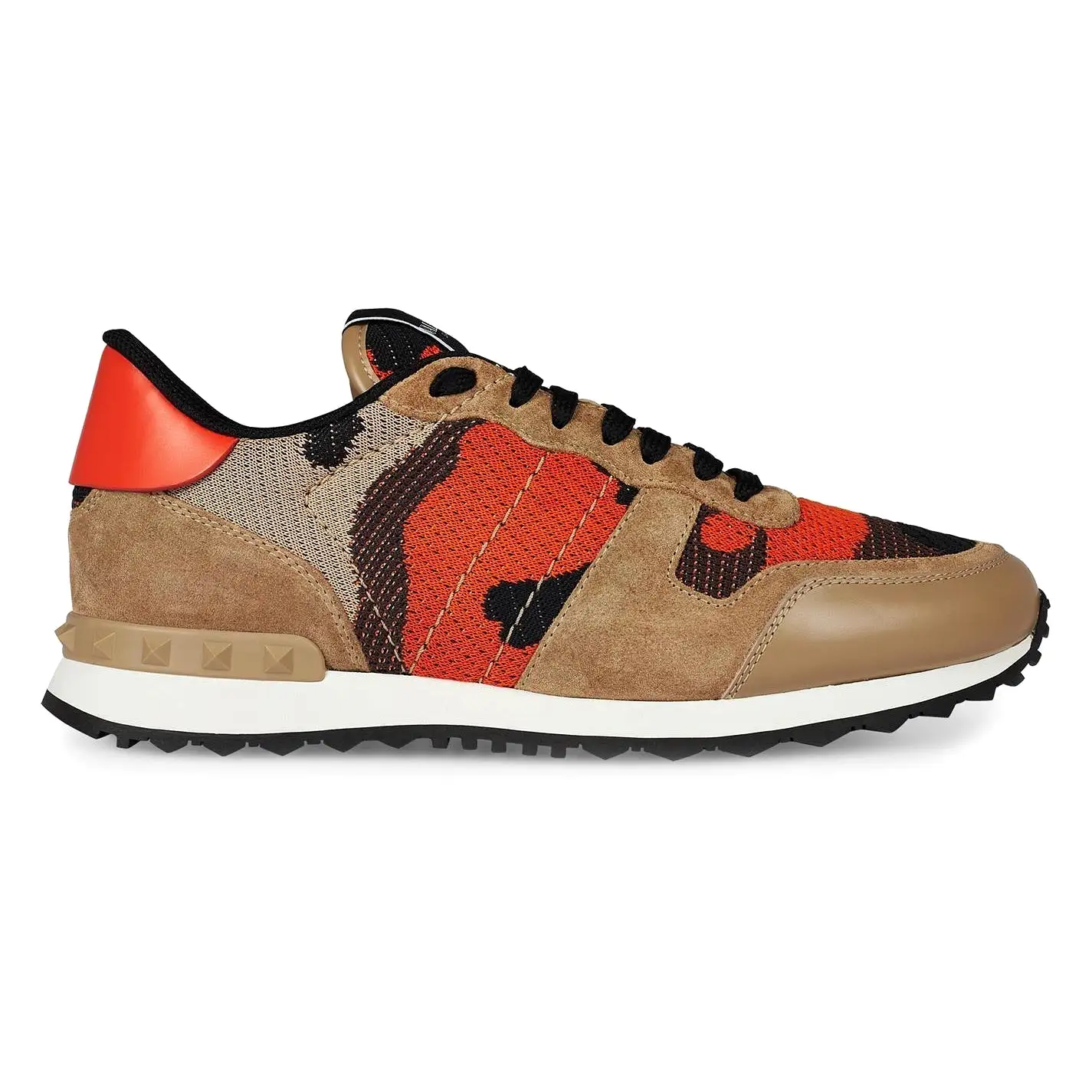 VALENTINO  MESH ROCKRUNNER TRAINERS DESERT ORANGE & BEIGE