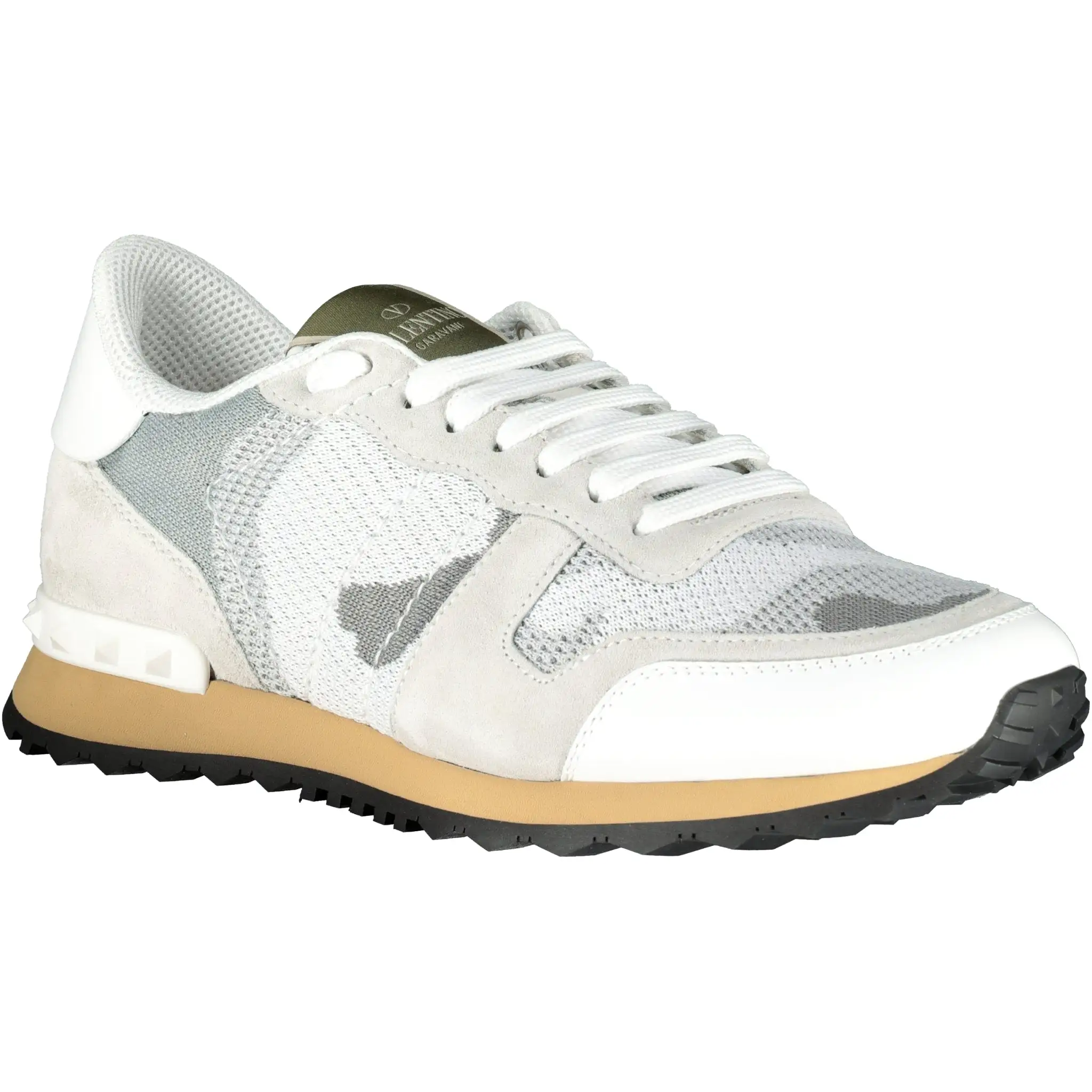 VALENTINO  MESH ROCKRUNNER TRAINERS WHITE