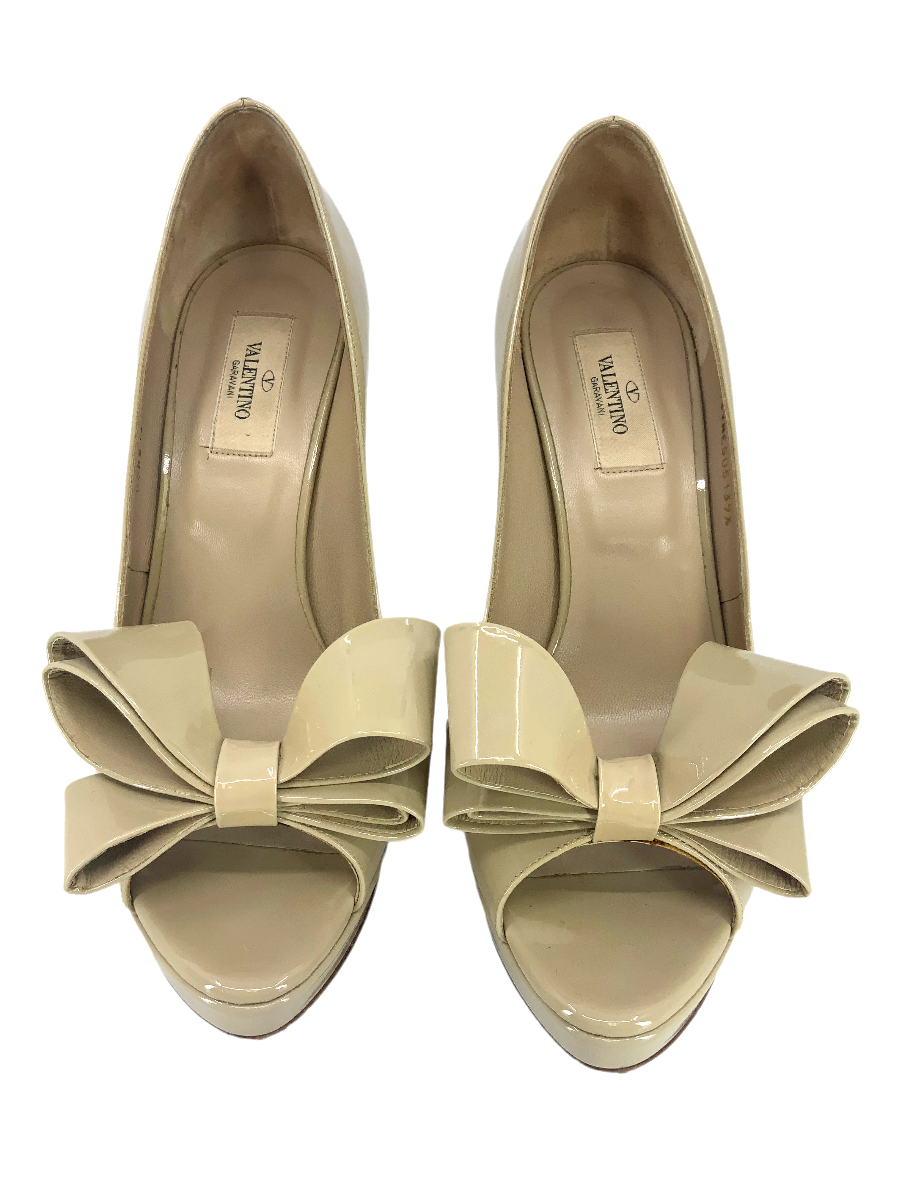 Valentino Patent Leather Bow Accent Pumps Size 9.5