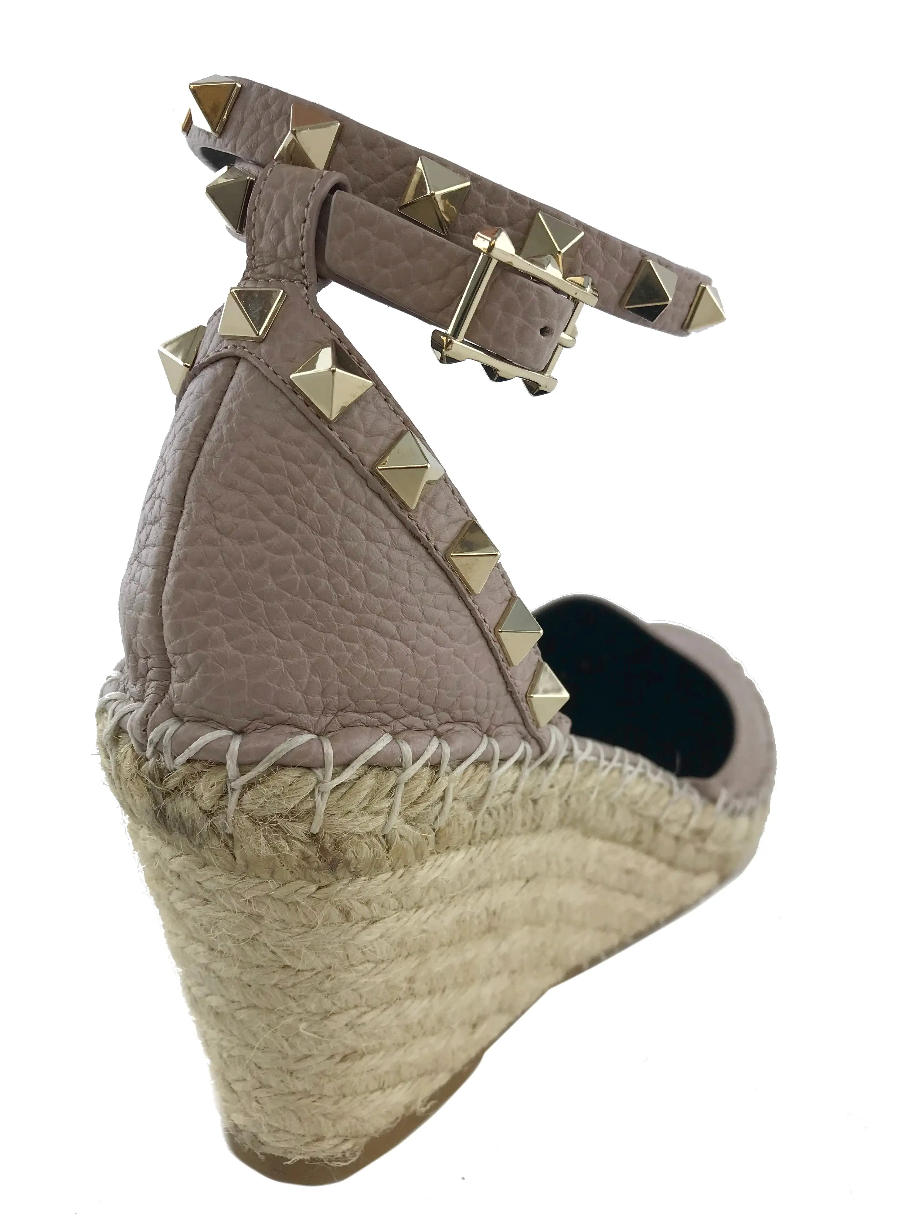 Valentino Rockstud Espadrille Wedges Size 7