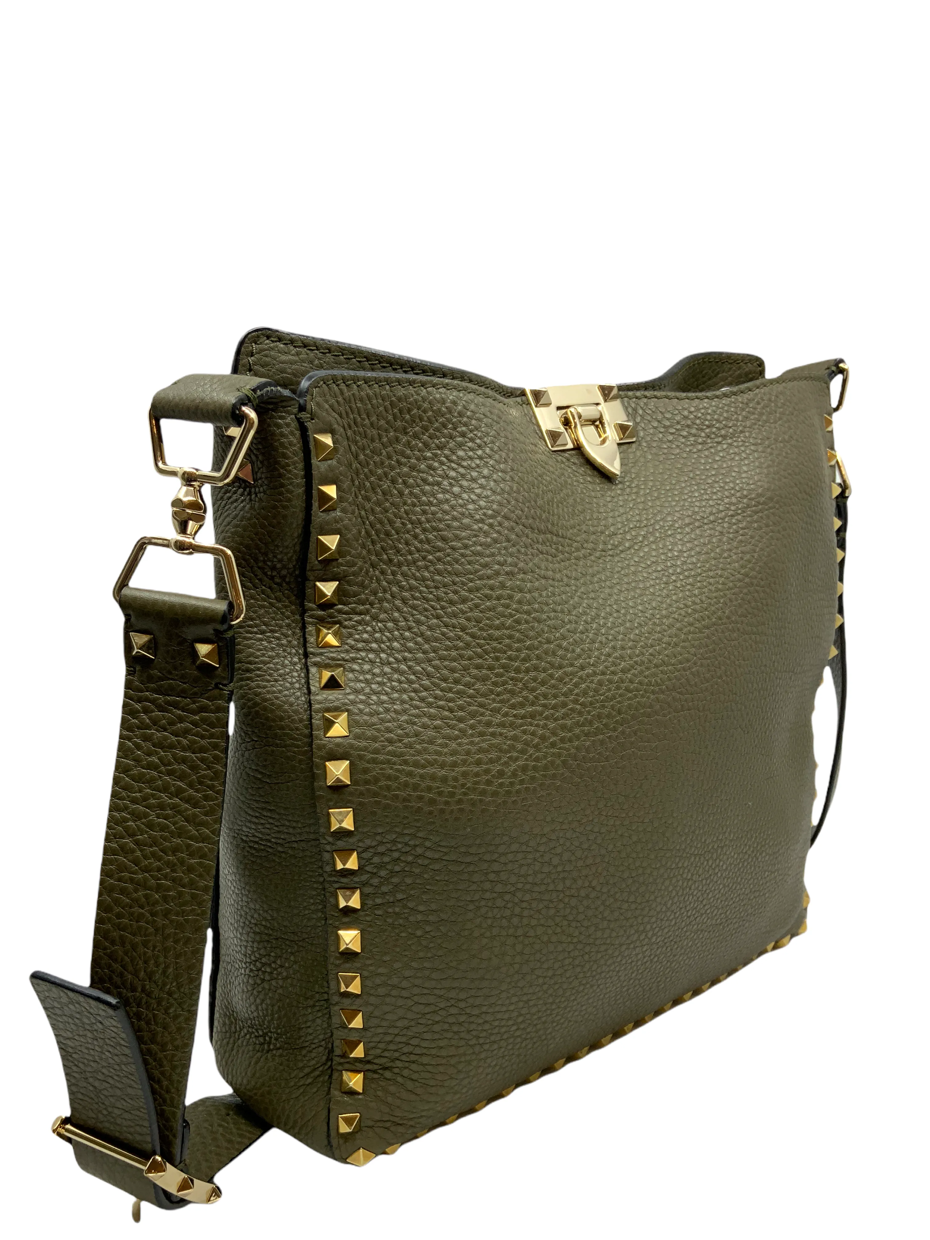 Valentino Rockstud Hobo Messenger Bag