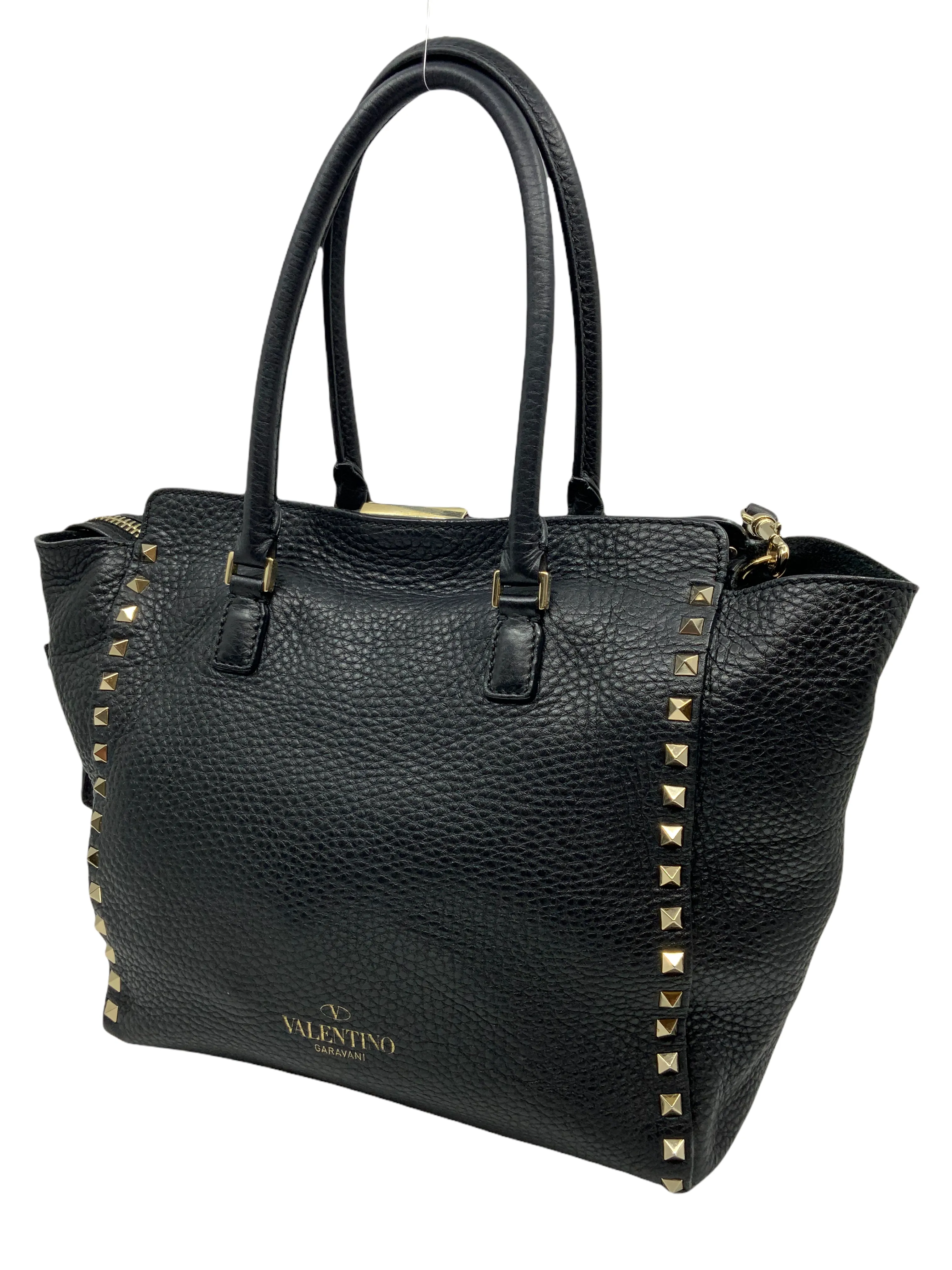 Valentino Vitello Small Rockstud Double Handle Tote