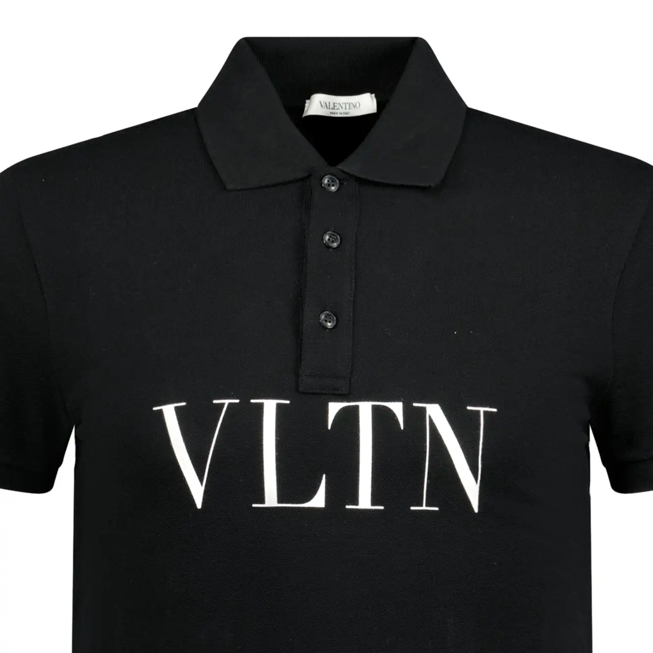 VALENTINO VLTN Chest Logo Polo-Shirt Black