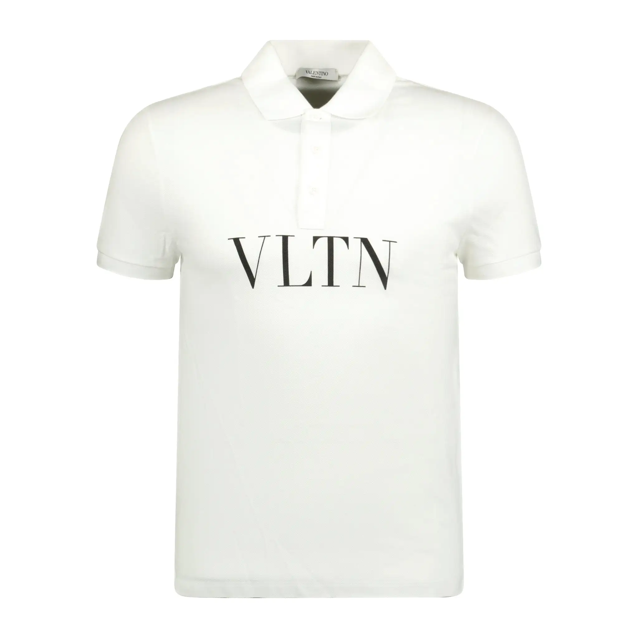 VALENTINO  VLTN CHEST LOGO POLO-SHIRT WHITE