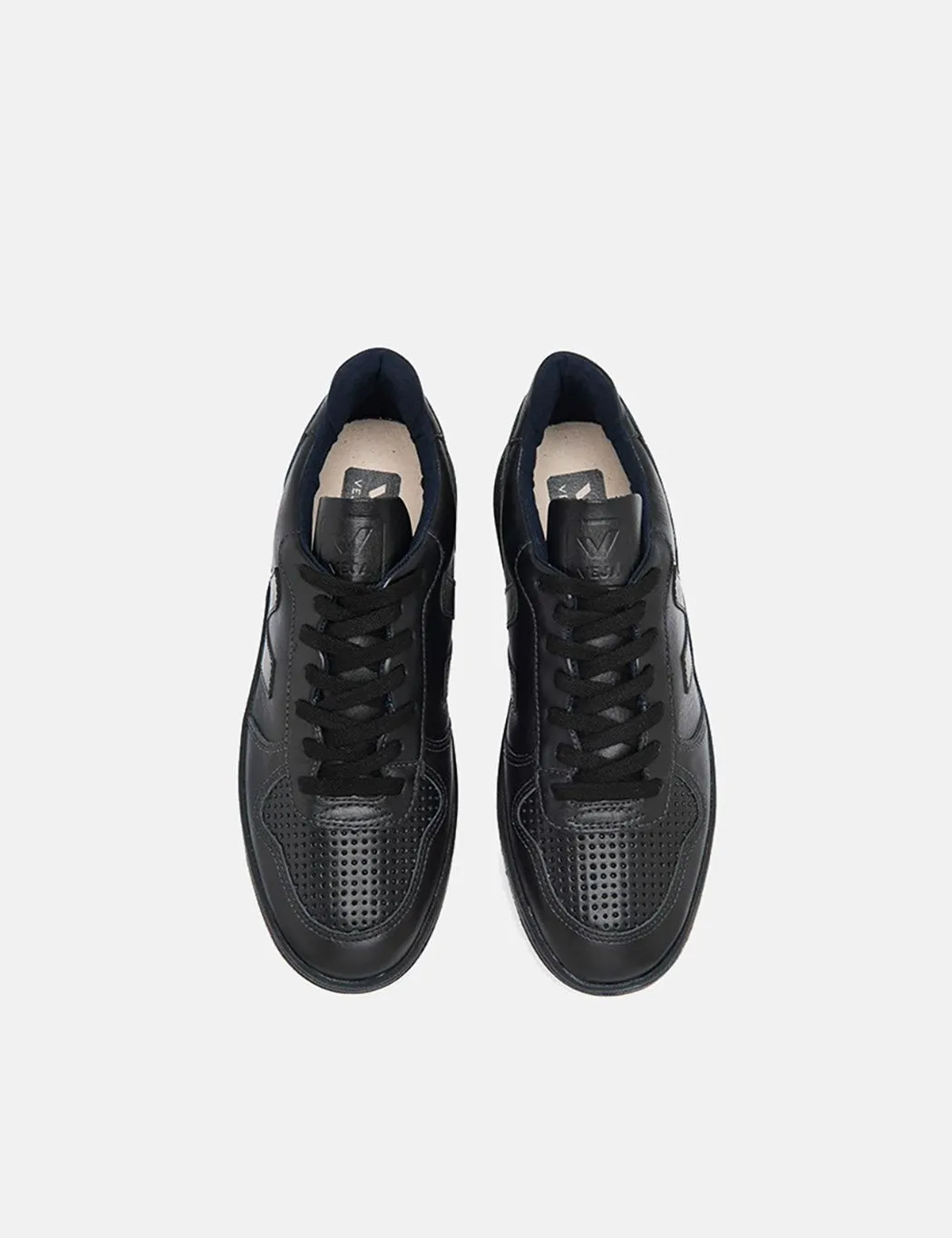 Veja V-10 Leather Trainers - Black