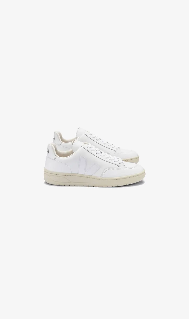  Veja      V-12 Leather Sneakers - Extra White 