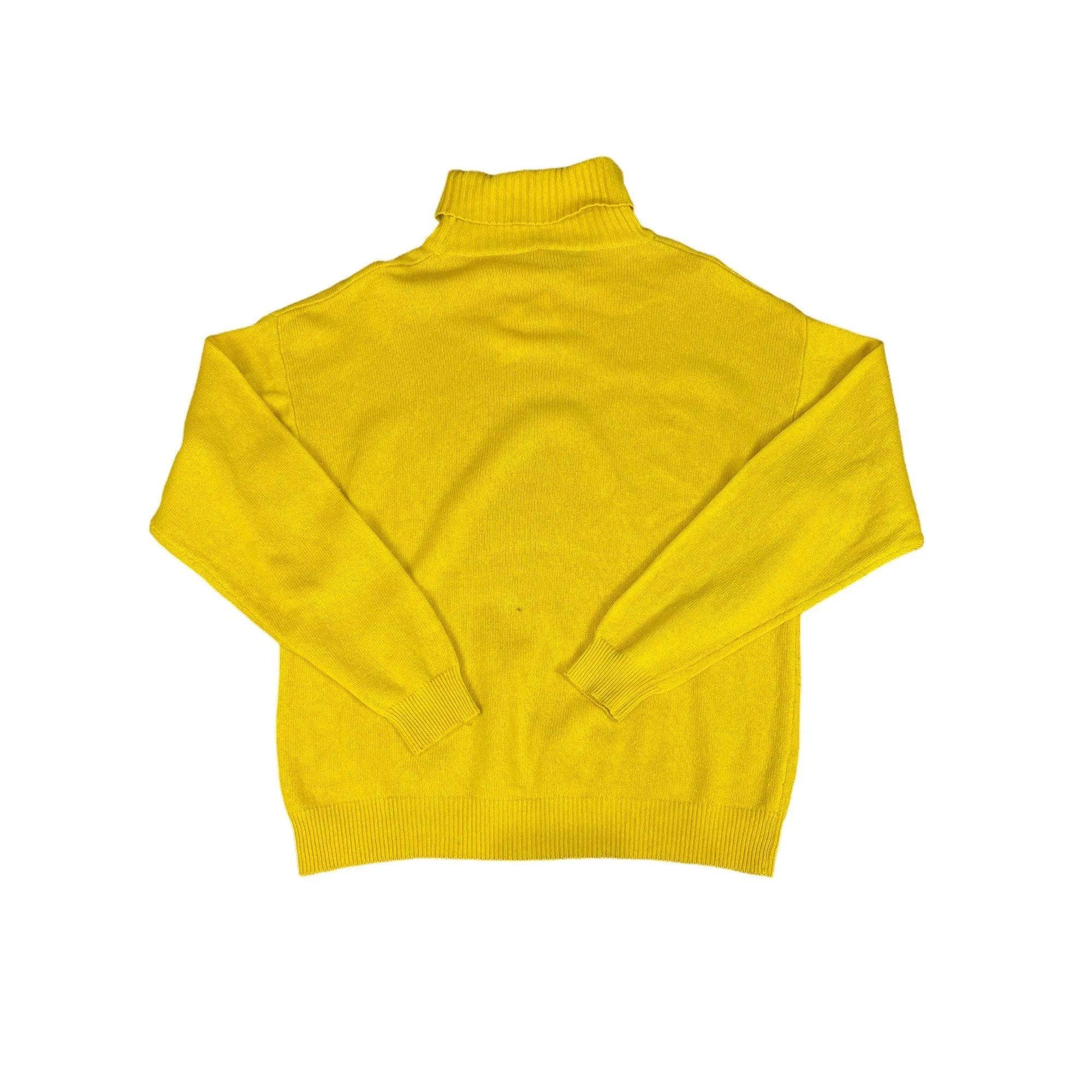 Vintage 90s Yellow Valentino Knitted Sweatshirt - Large