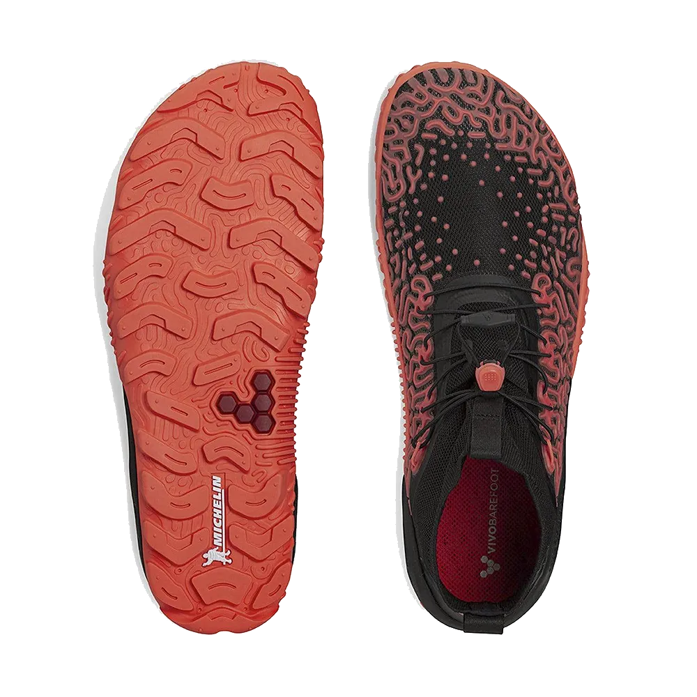 Vivobarefoot ESC Tempest Womens Obsidian Neon Coral