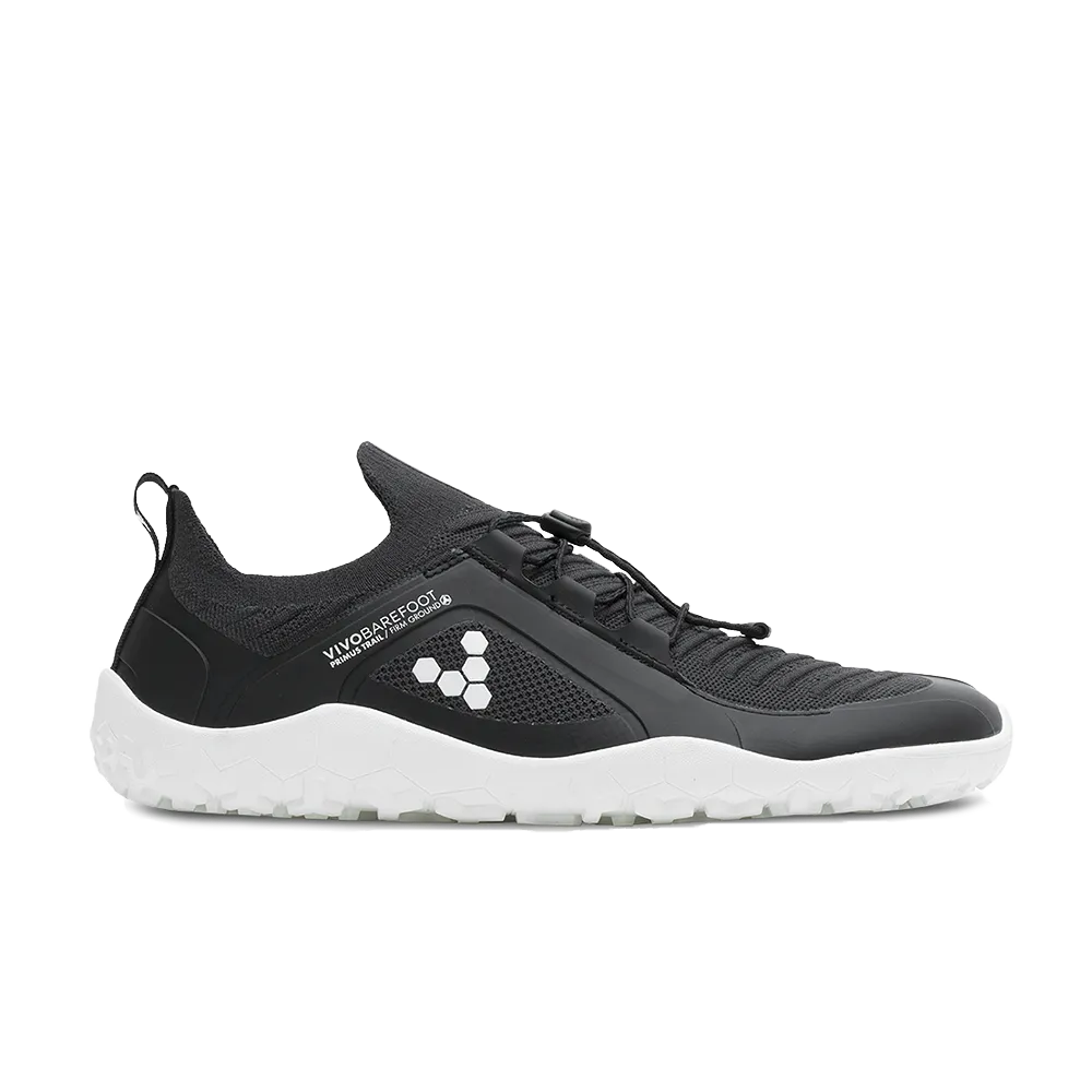 Vivobarefoot Primus Trail Knit FG Mens Obsidian / White