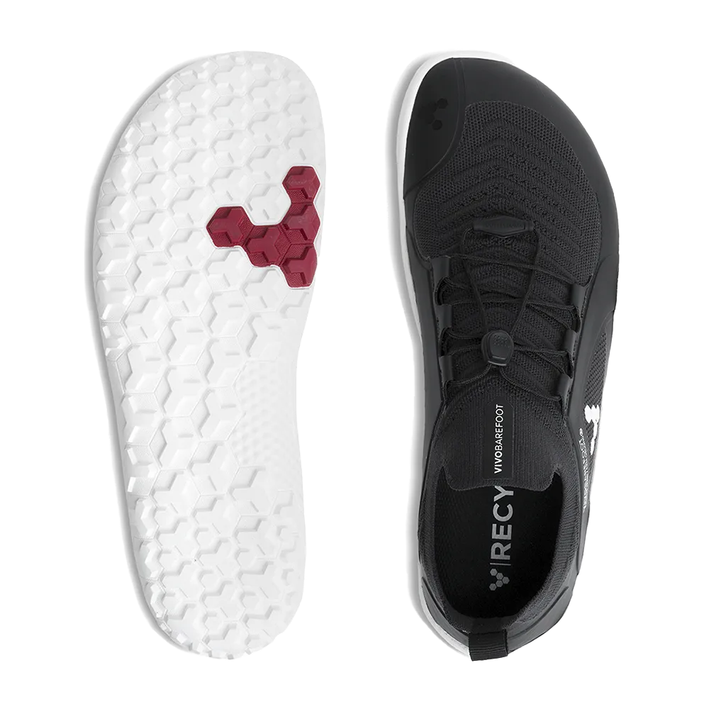 Vivobarefoot Primus Trail Knit FG Mens Obsidian / White