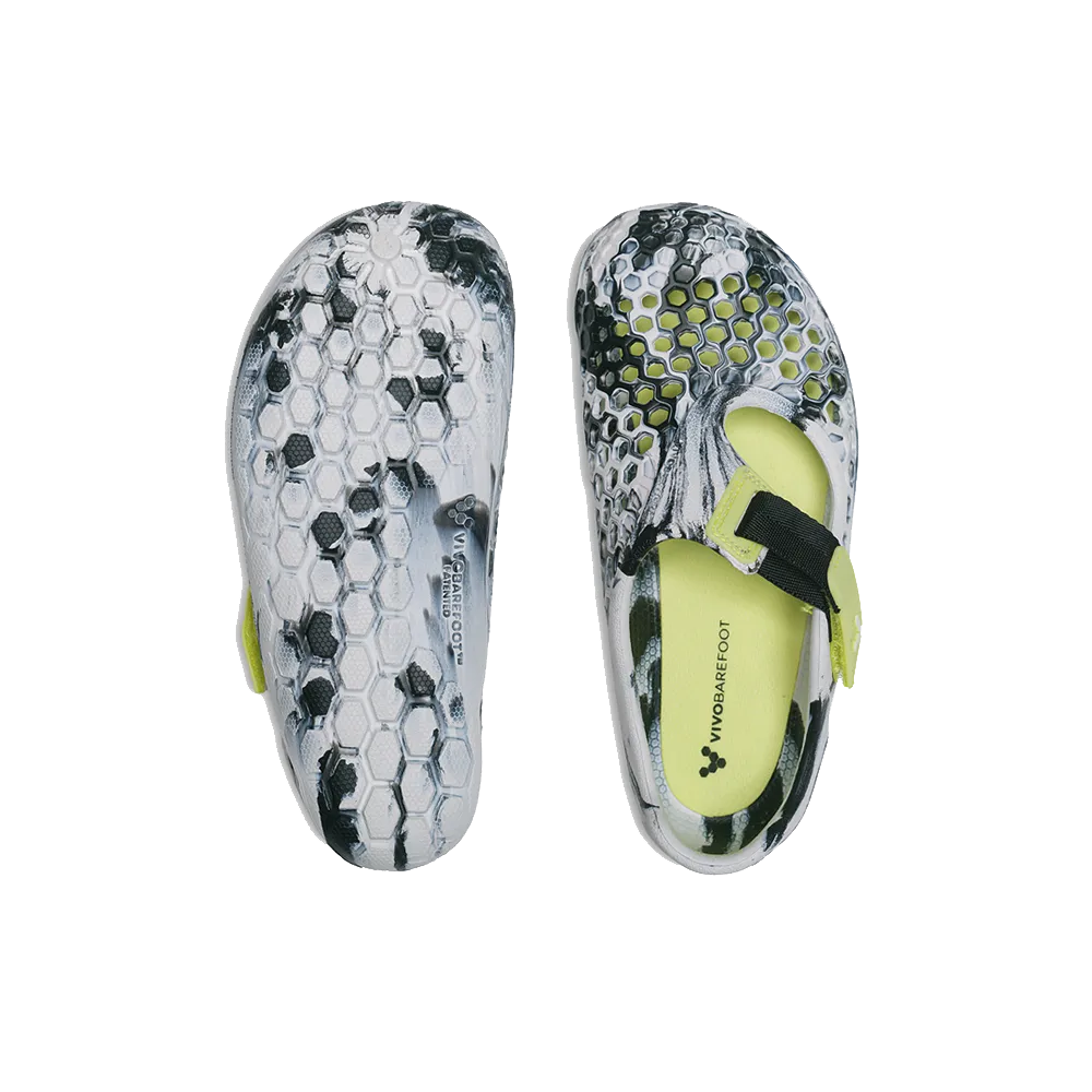 Vivobarefoot Ultra Bloom Kids Obsidian White