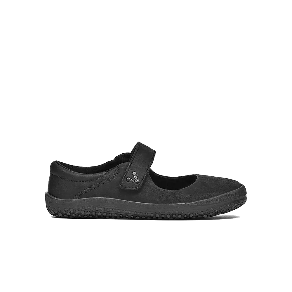 Vivobarefoot Wyn School Kids Obsidian Black