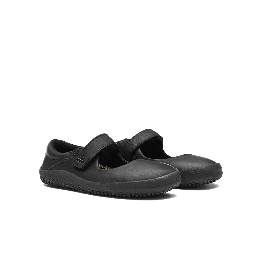 Vivobarefoot Wyn School Kids Obsidian Black