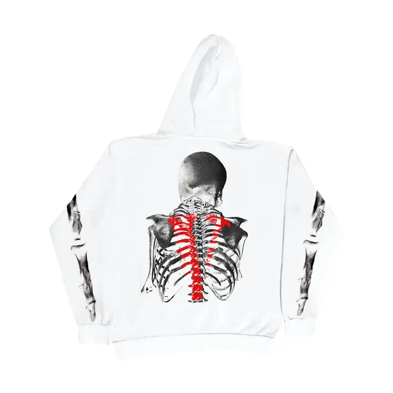 Vlone x Never Broke Again Bones Hoodie White