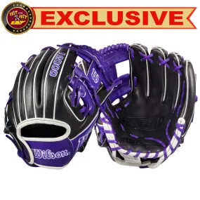 Wilson Custom The Bruiser A2000 DP15: Black & Purple