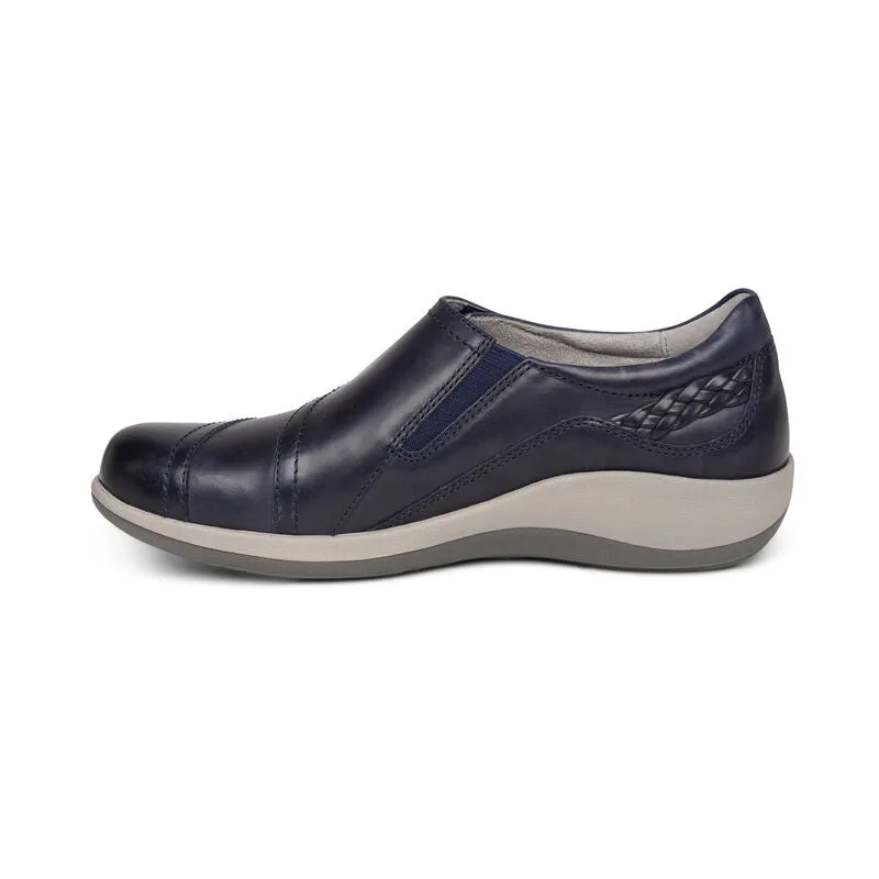 Women's Aetrex Karina Monk Strap Color: Navy (WIDE WIDTH)