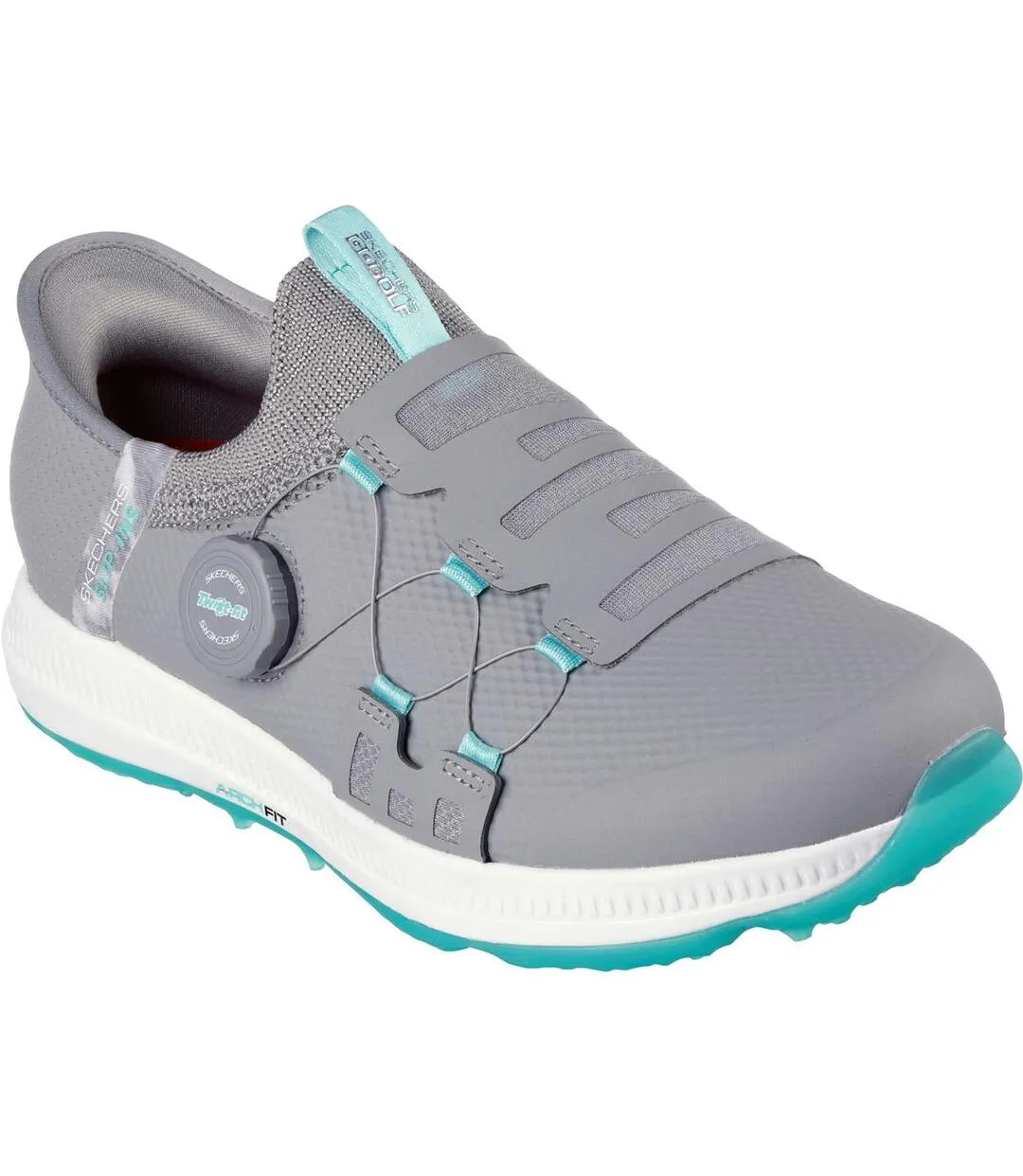 Womens/ladies go golf elite 5 golf shoes grey/aqua Skechers