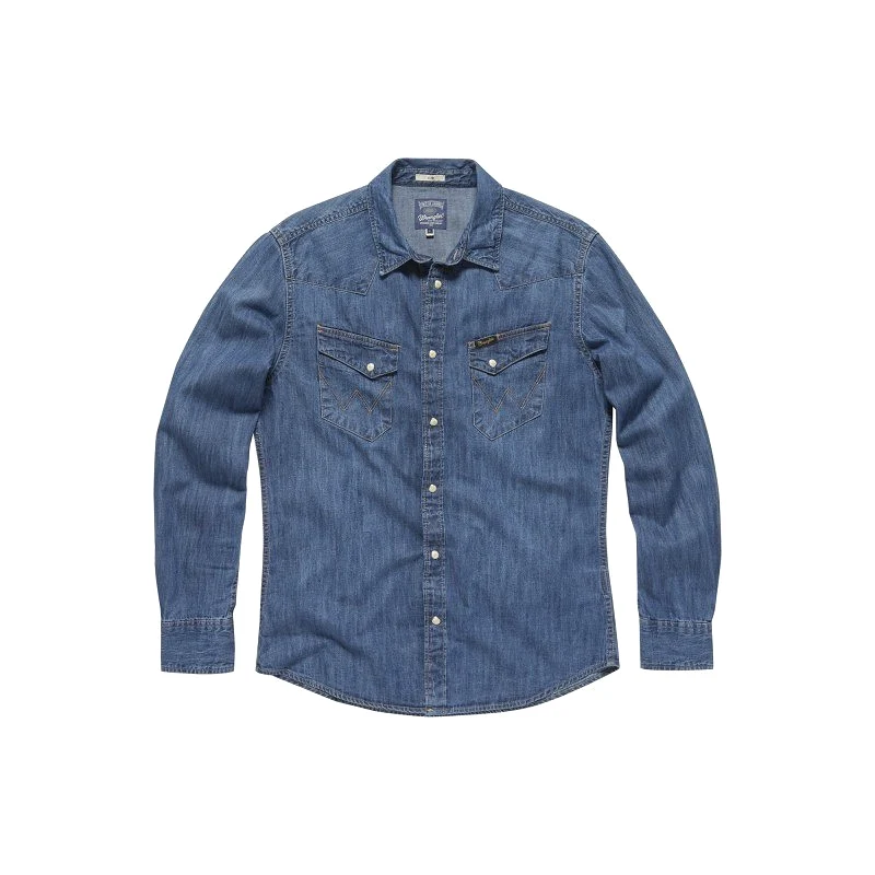 WRANGLER - CITY WESTERN SHIRT - Indigo - Slim Fit