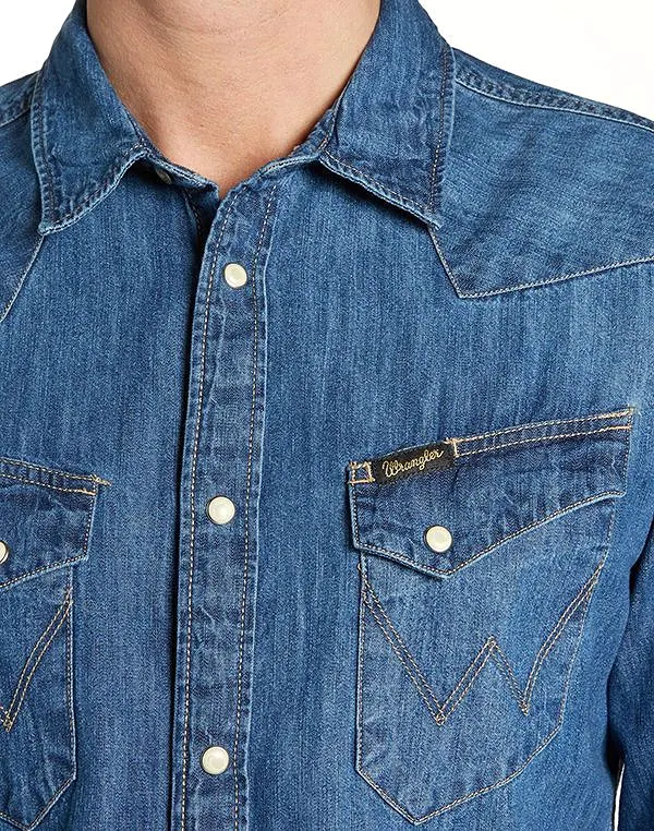 WRANGLER - CITY WESTERN SHIRT - Indigo - Slim Fit