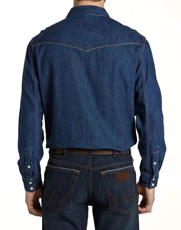 WRANGLER - CLASSIC WESTERN SHIRT - Dark Indigo - Casual Fit