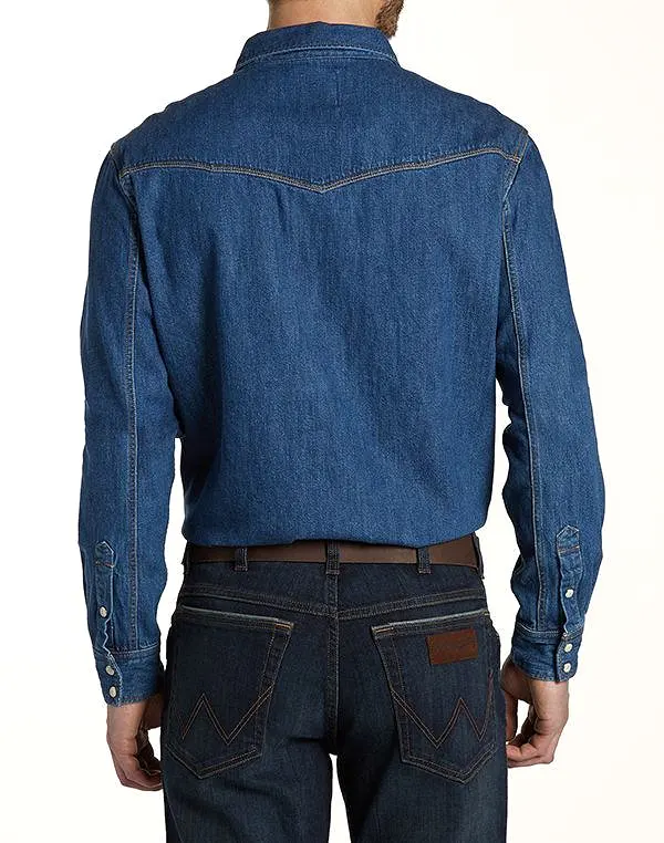 WRANGLER - CLASSIC WESTERN SHIRT - Indigo - Casual Fit