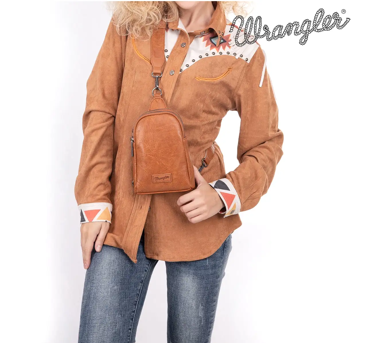 Wrangler Sling Bag/Crossbody/Chest Bag - Light Brown