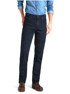 Wrangler TEXAS STRETCH Regular Fit Jean/Blue Black - CORE SS23