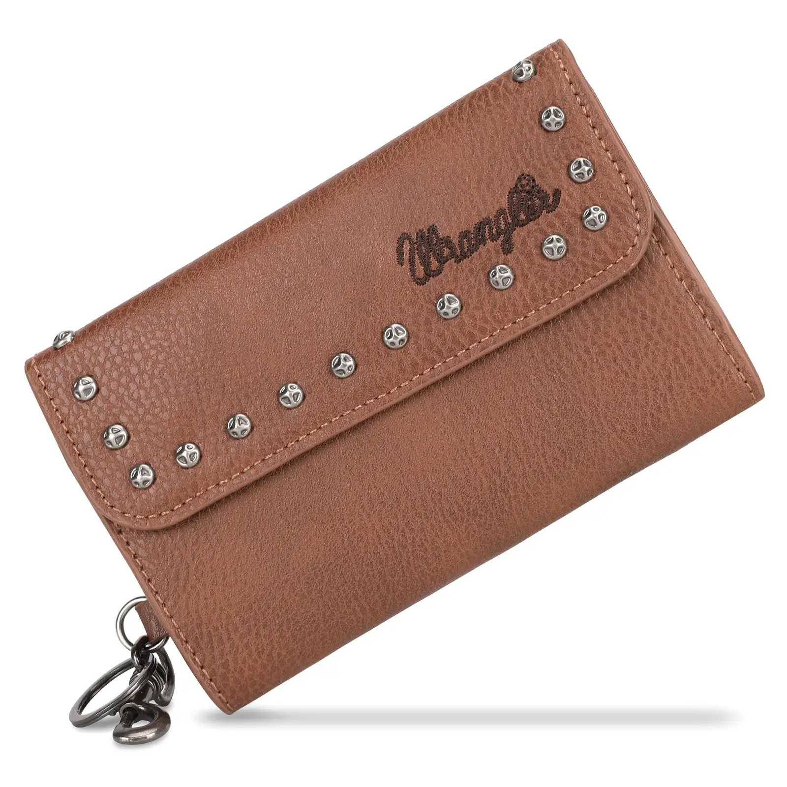 WRANGLER TRI FOLD WALLET IN BROWN