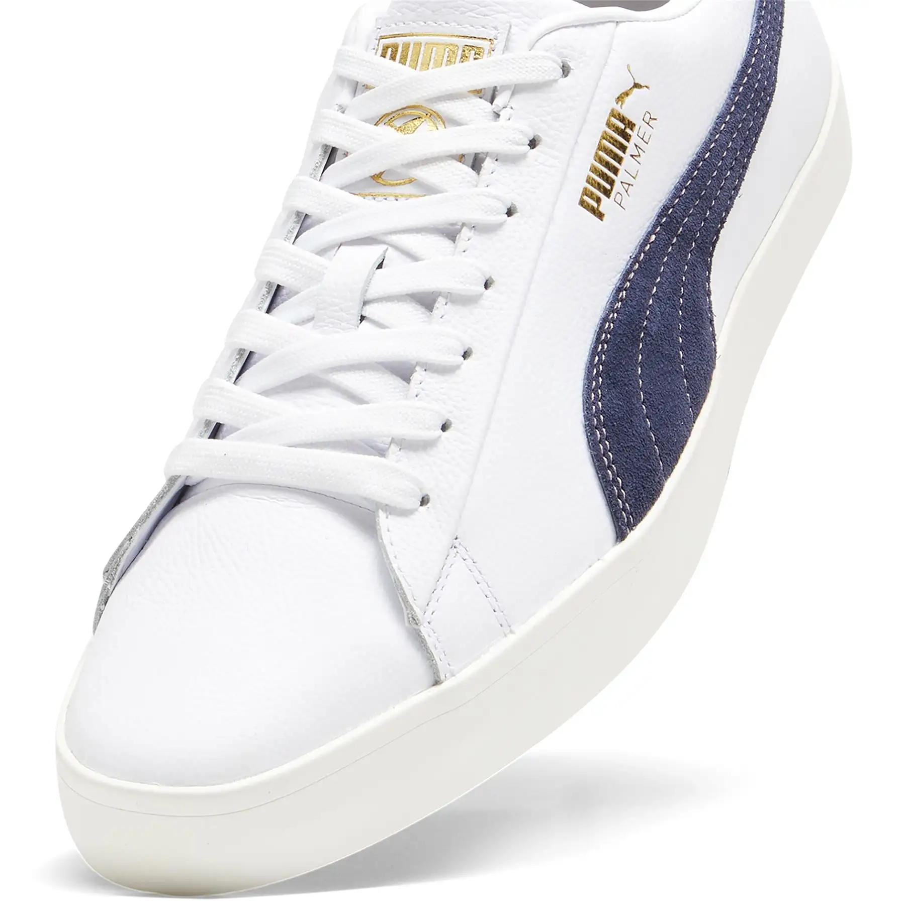 x AP Fusion Classic Golf Shoes White/Navy - SS24