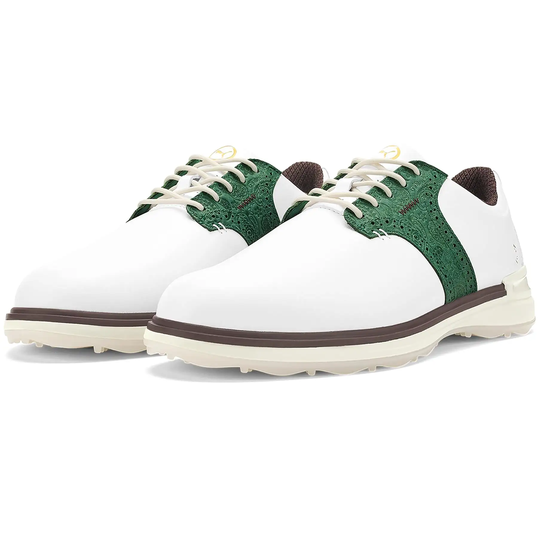 x QGC Avant Leather Spikeless Golf Shoes White/Green - SS24